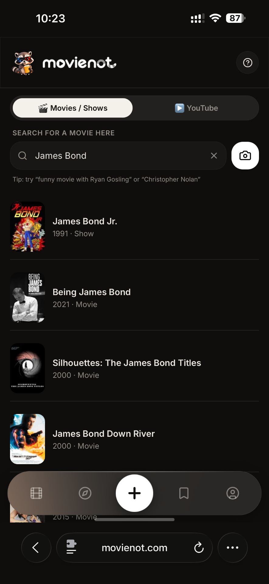 Search movies and shows